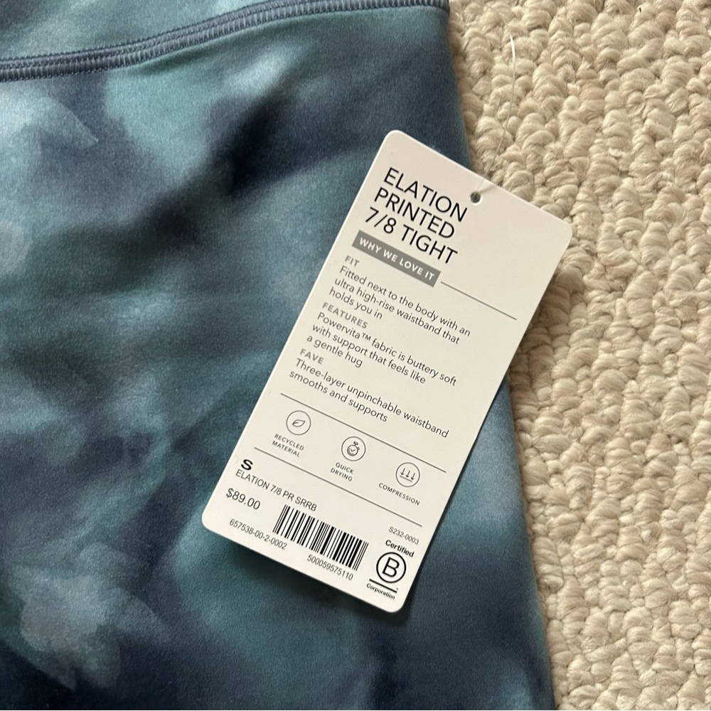 NWT Athleta Elation 7/8 Printed Tight Size Small - Picture 5 of 7